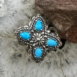 Carolyn Pollack Sterling 4 Sleeping Beauty Turquoise Ring Size 10 For Women